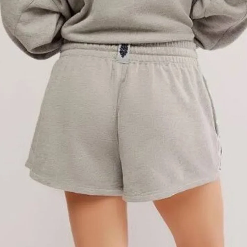 NWT Free People Feeling Wavey Short - L Heather Grey/Purple